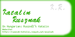 katalin rusznak business card